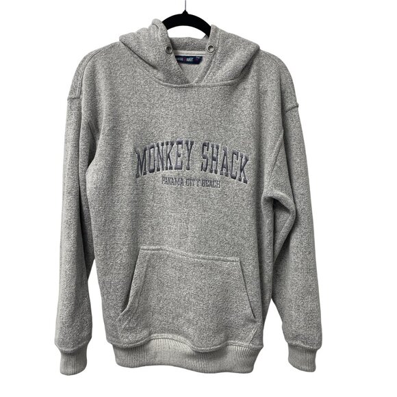 BASIX OF AMERICA SWEATSHIRT HOODIE HEATHERED FLEECE PANAMA CITY BEACH SIZE M - Picture 2 of 10